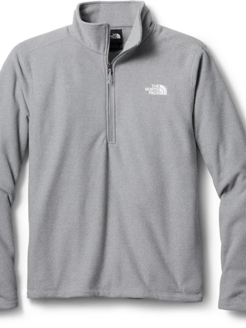 The North Face Texture Cap Rock Quarter-Zip Fleece Fleece Pullover in Mid Gray M